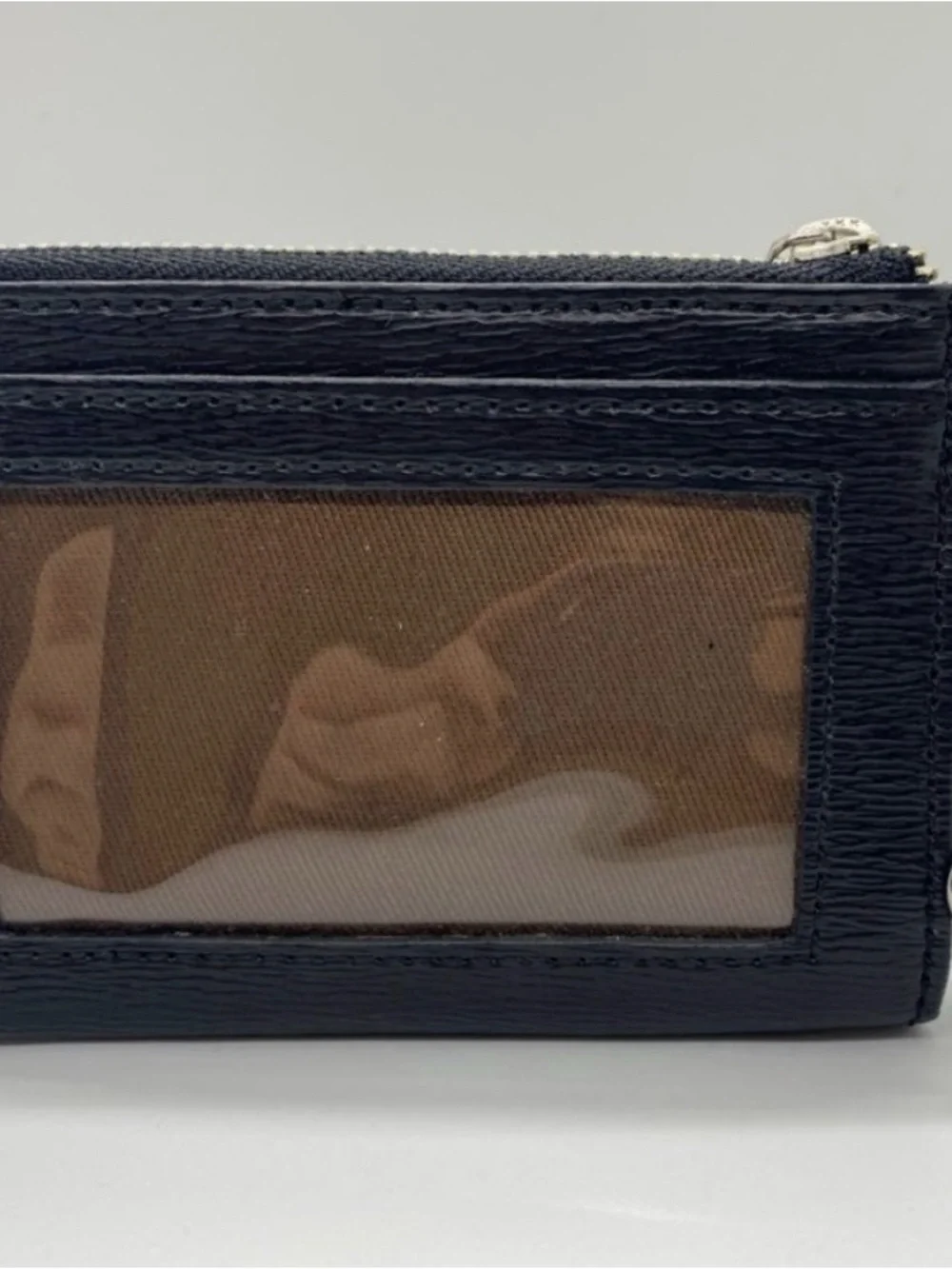 Lauren Ralph Lauren Black Textured Keyring Pouch